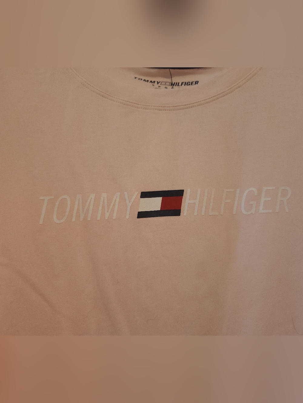 Tommy Hilfiger Light Pink Logo Crew Tee - Picture 2 of 4